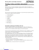 Preview for 4 page of Hitachi CP-WU13K User Manual