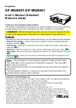 Hitachi CP-WU8451 User Manual preview