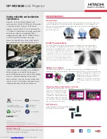 Preview for 2 page of Hitachi CP-WU8460 Brochure & Specs