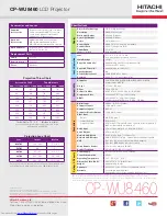 Preview for 4 page of Hitachi CP-WU8460 Brochure & Specs