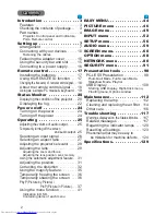 Preview for 2 page of Hitachi CP-WU8460 User Manual