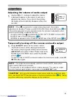 Preview for 25 page of Hitachi CP-WU8460 User Manual