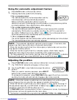 Preview for 31 page of Hitachi CP-WU8460 User Manual