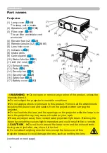 Предварительный просмотр 4 страницы Hitachi CP-WU8600 User Manual