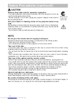 Предварительный просмотр 7 страницы Hitachi CP-WUX645N Operating Manual