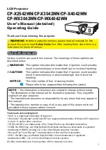 Preview for 1 page of Hitachi CP-WX2542WN User Manual