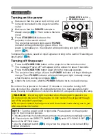 Предварительный просмотр 26 страницы Hitachi CP-WX3011N User Manual – Operating Manual