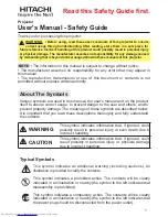 Preview for 2 page of Hitachi CP-WX3014WN Operating Manual