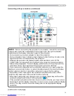 Preview for 20 page of Hitachi CP-WX3014WN Operating Manual