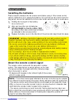 Preview for 26 page of Hitachi CP-WX3014WN Operating Manual