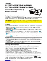 Preview for 118 page of Hitachi CP-WX3014WN Operating Manual