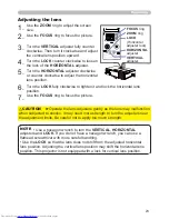 Предварительный просмотр 32 страницы Hitachi CP-WX4021N User'S Manual And Operating Manual