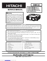 Preview for 1 page of Hitachi CP-X1200W Service Manual