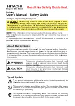 Preview for 2 page of Hitachi CP-X2010 series User'S Manual And Operating Manual