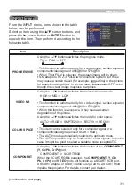 Preview for 40 page of Hitachi CP-X2010 series User'S Manual And Operating Manual