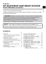 Preview for 137 page of Hitachi CP-X2010N User'S Manual And Operating Manual