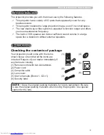 Preview for 12 page of Hitachi CP-X2011 User'S Manual And Operating Manual