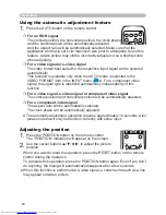 Preview for 20 page of Hitachi CP-X250 series User Manual