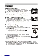 Preview for 20 page of Hitachi CP-X251 series Operating Manual