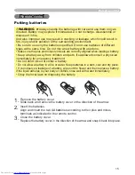 Preview for 15 page of Hitachi CP-X251 series User Manual – Operating Manual