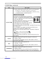 Preview for 28 page of Hitachi CP-X251 series User Manual – Operating Manual