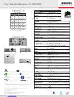 Предварительный просмотр 3 страницы Hitachi CP-X2514WN Brochure & Specs