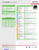 Предварительный просмотр 4 страницы Hitachi CP-X2515WN Brochure & Specs