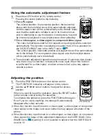 Preview for 26 page of Hitachi CP-X254 and User'S Manual And Operating Manual