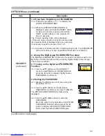 Preview for 52 page of Hitachi CP-X254 and User'S Manual And Operating Manual