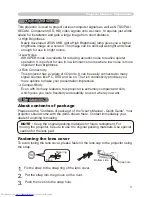 Preview for 3 page of Hitachi CP-X256 User'S Manual And Operating Manual