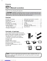 Preview for 11 page of Hitachi CP-X3 User'S Manual And Operating Manual