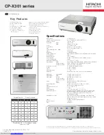 Hitachi CP-X301 series Specifications предпросмотр