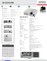 Hitachi CP-X3014WN Brochure предпросмотр