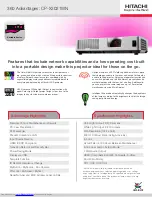 Preview for 1 page of Hitachi CP-X3021WN Brochure & Specs