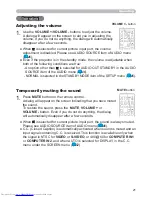 Предварительный просмотр 21 страницы Hitachi CP-X3021WN User Manual