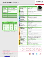 Hitachi CP-X3030WN Specification preview