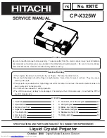 Hitachi CP-X325W Service Manual preview