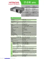 Preview for 1 page of Hitachi CP-X340 series Datasheet