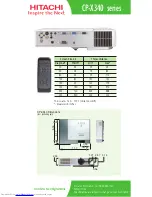 Preview for 2 page of Hitachi CP-X340 series Datasheet