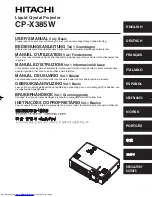 Hitachi CP-X385W User Manual preview