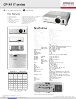 Hitachi CP-X417 series Specification Sheet preview