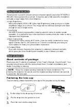 Предварительный просмотр 3 страницы Hitachi CP-X443 series User Manual – Operating Manual