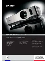 Preview for 1 page of Hitachi CP-X450 series Specifications