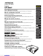 Preview for 236 page of Hitachi CP-X467 Operating Manual