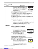 Предварительный просмотр 58 страницы Hitachi CP-X505 series (Dutch) Gebruiksaanwijzing - Gebruikershandleiding