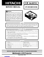 Hitachi CP-X505 series Service Manual preview