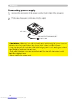 Предварительный просмотр 12 страницы Hitachi CP-X600 series Operating Manual