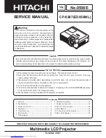 Hitachi CP-X807(EDX50WL) Service Manual preview