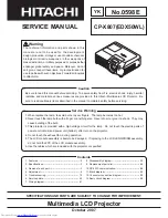 Preview for 1 page of Hitachi CP-X807(EDX50WL) Service Manual