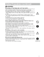 Preview for 5 page of Hitachi CP-X809W User Manual